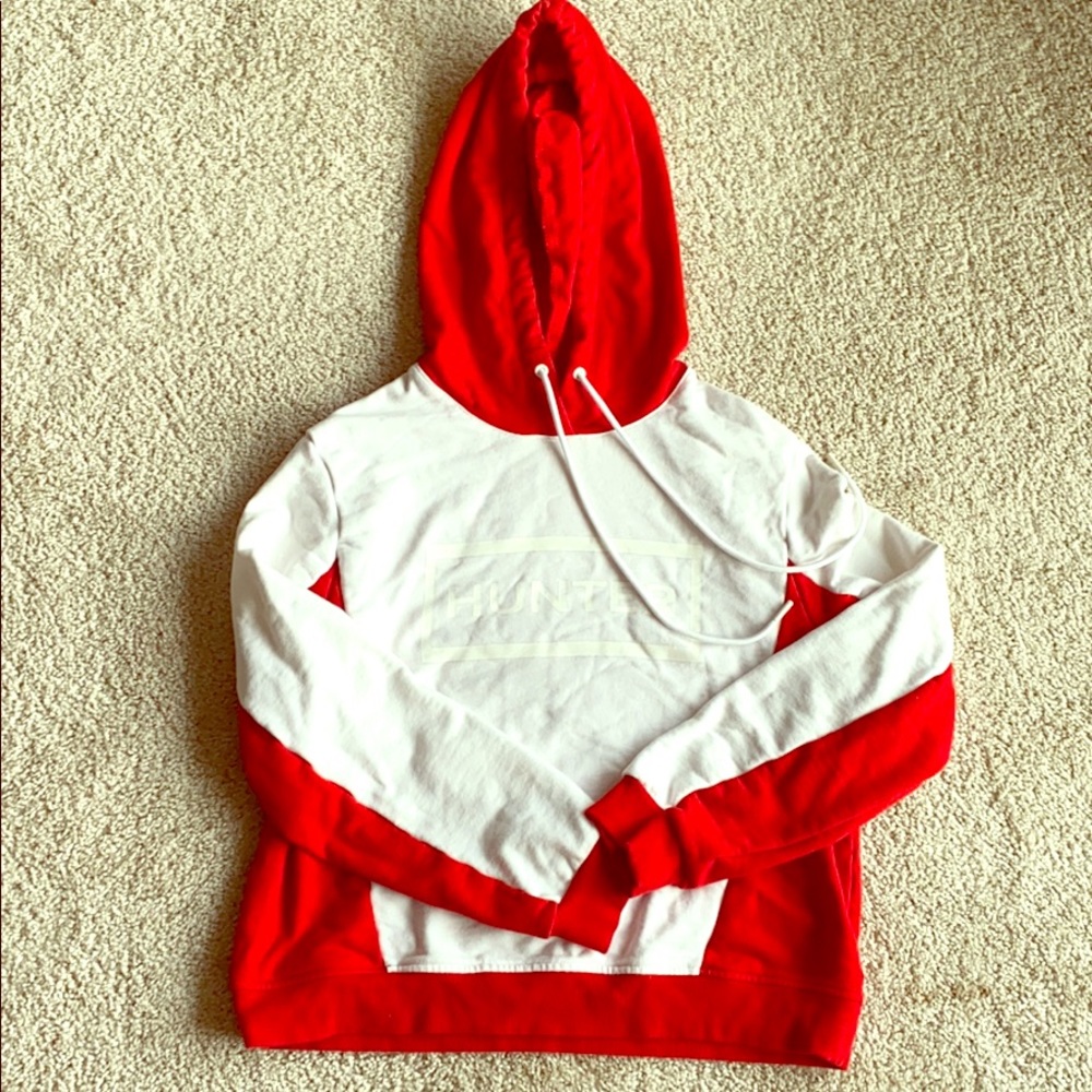 Target x Hunter Red and White Colorblock Hoodie